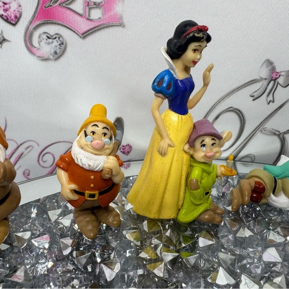 Disney Snow White and the dwarfs sleepy set collectors figurines dolls princess - Picture 3 of 11